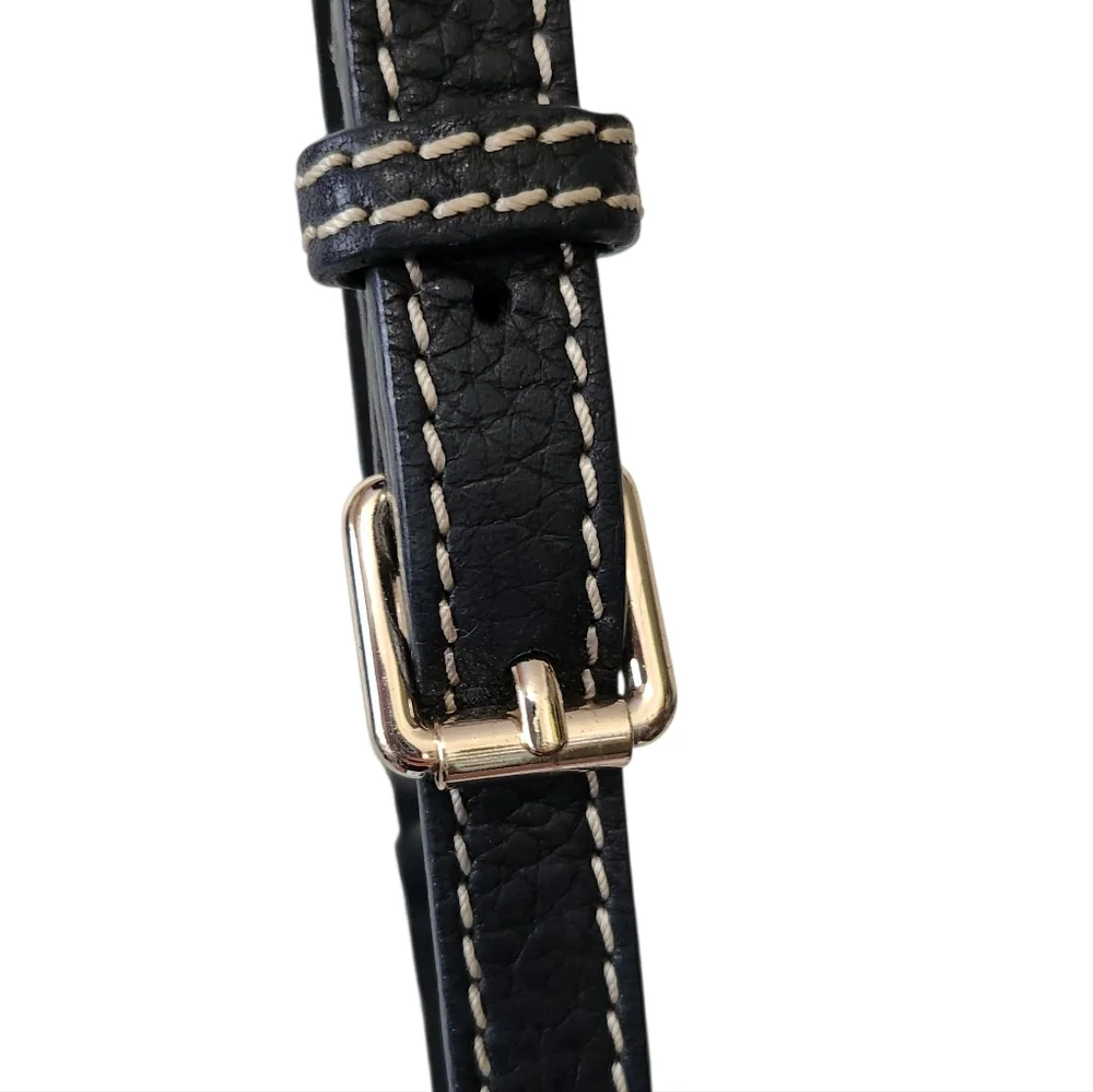 Dooney & Bourke Pebble Grain Black Crossbody Bag Leather Purse Zip‎ Pocket